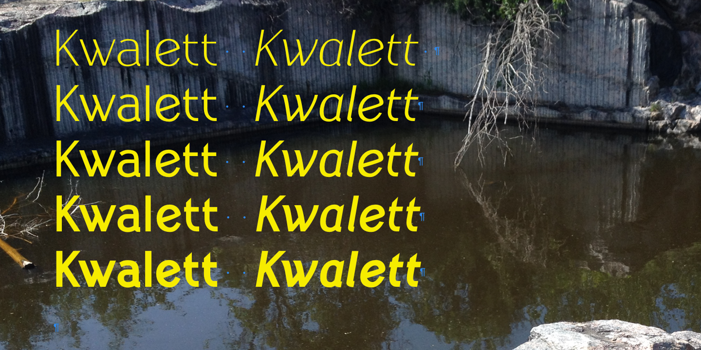 Пример шрифта Kwalett #8
